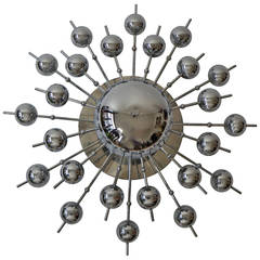 Large and Fabulous Mid-Century Chromed Sputnik Table or Wall Lamp