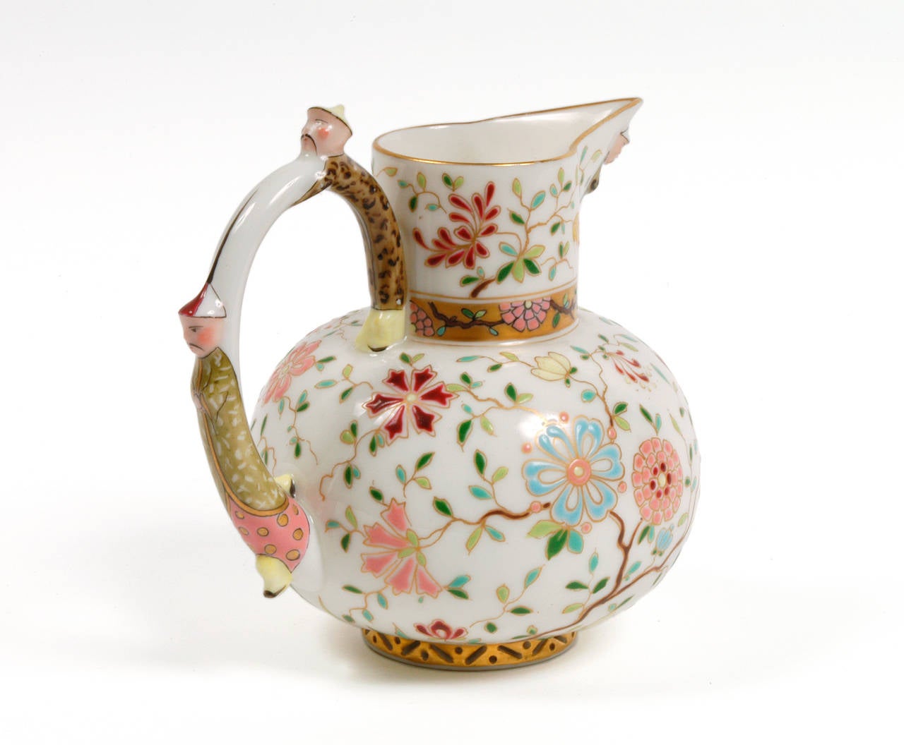 Aesthetic Movement Aesthetic Floral Creamer in the Oriental Taste For Sale