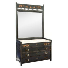 Herter Ebonized Chest with Mirror [Signed]