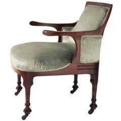 Vintage Tiffany Rosewood Upholstered Armchair