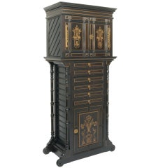 Tall Ebonized Aesthetic Cabinet