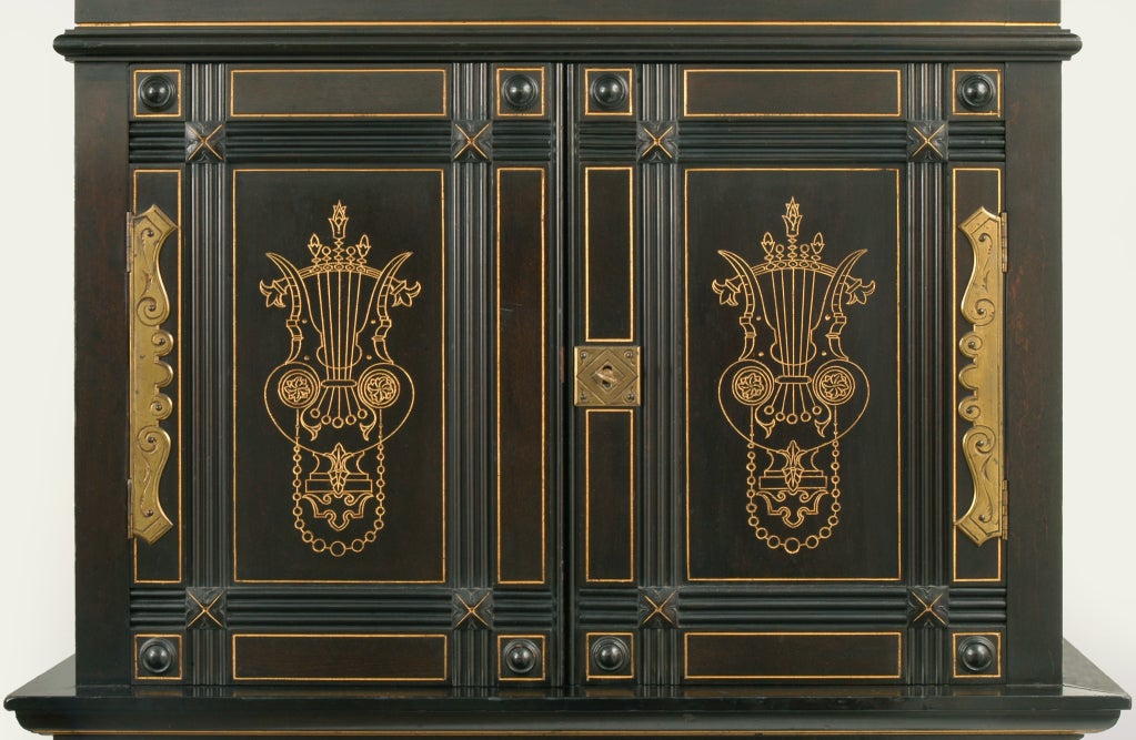 Tall Ebonized Aesthetic Cabinet
