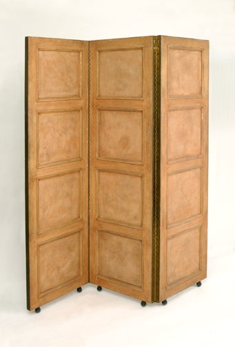 Art Deco Carved Églomisé Mirror Screen ‘Signed’ 1