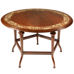 Period 19th C. Rosewood "Coffee Table" With Intarsia Inlay
