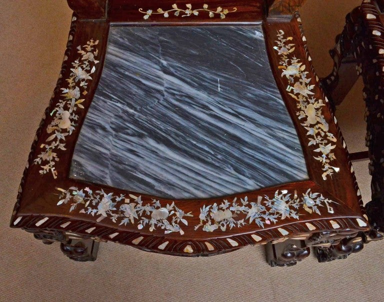 mother of pearl inlay chair