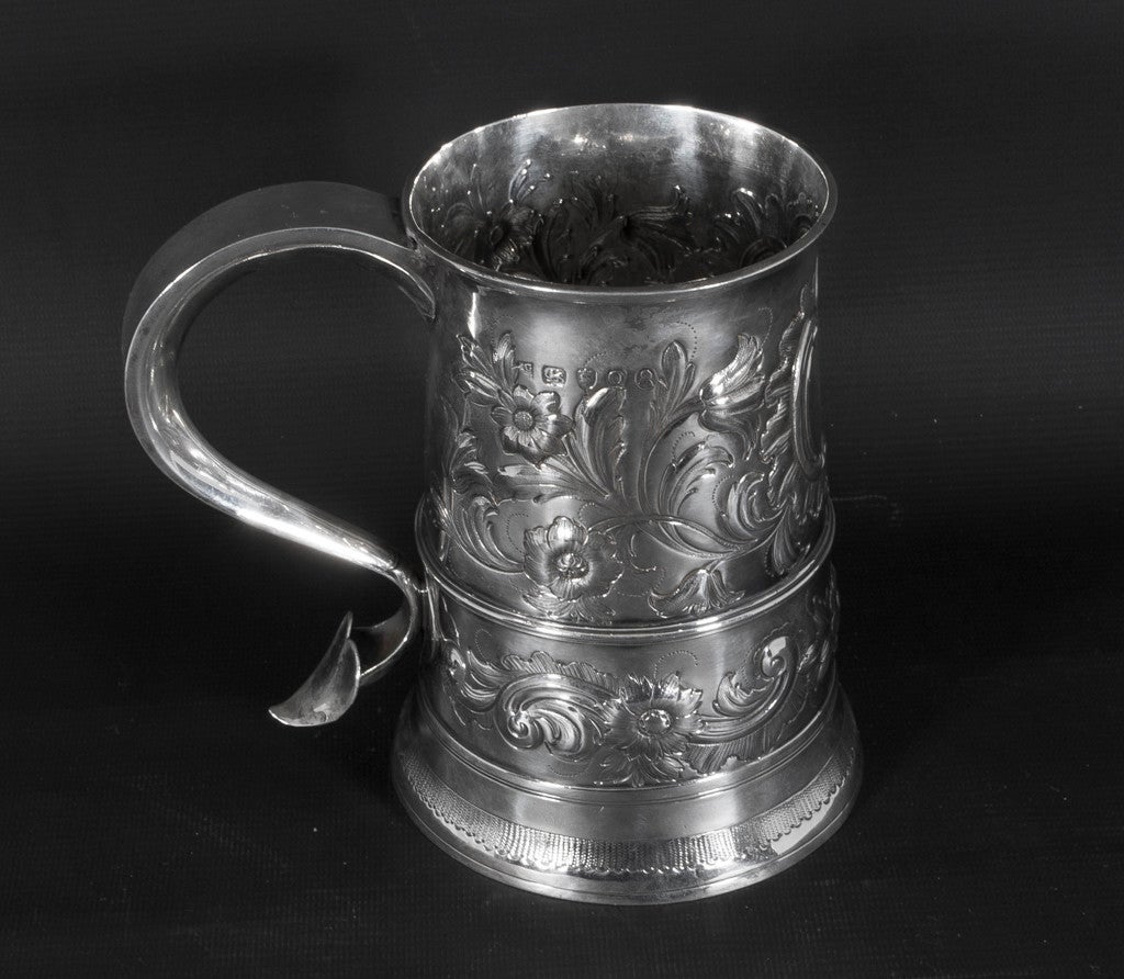 Antique George III Silver Tankard Mug 1787