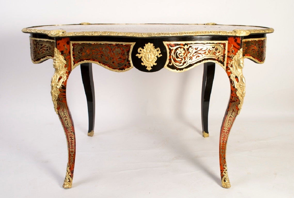 19th Century French Boulle Centre Table / Bureau Plat In Excellent Condition In London, GB