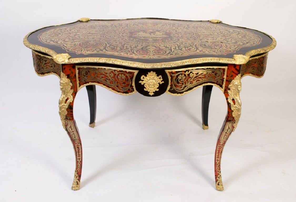 Late 19th Century 19th Century French Boulle Centre Table / Bureau Plat