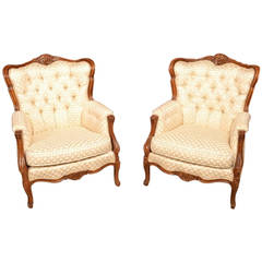 Vintage Pair Walnut Armchairs by Epstein c.1930