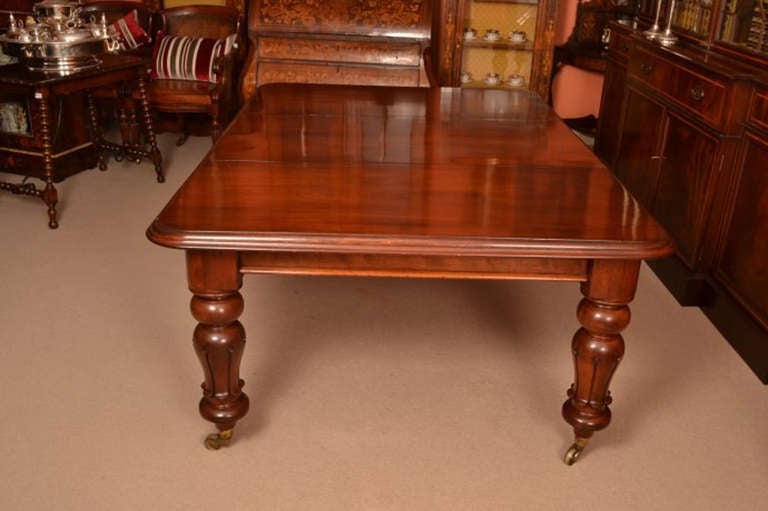 mahogany dining room table and 8 chairs