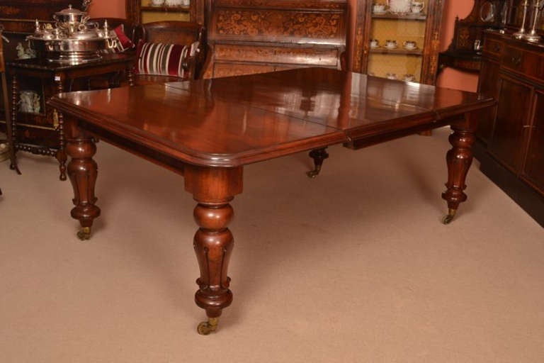 English Antique William IV Mahogany Dining Table 8 chairs c.1830