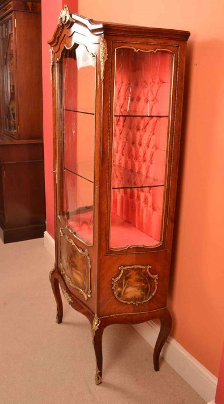 20th Century Antique Vernis Martin Display Cabinet Vitrine
