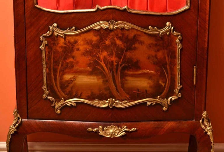 Antique Vernis Martin Display Cabinet Vitrine 5