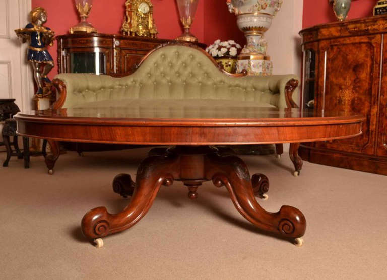 English Antique Victorian Mahogany Coffee Table c.1870