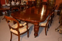 Antique Victorian Dining Table circa 1880 & 12 Chairs