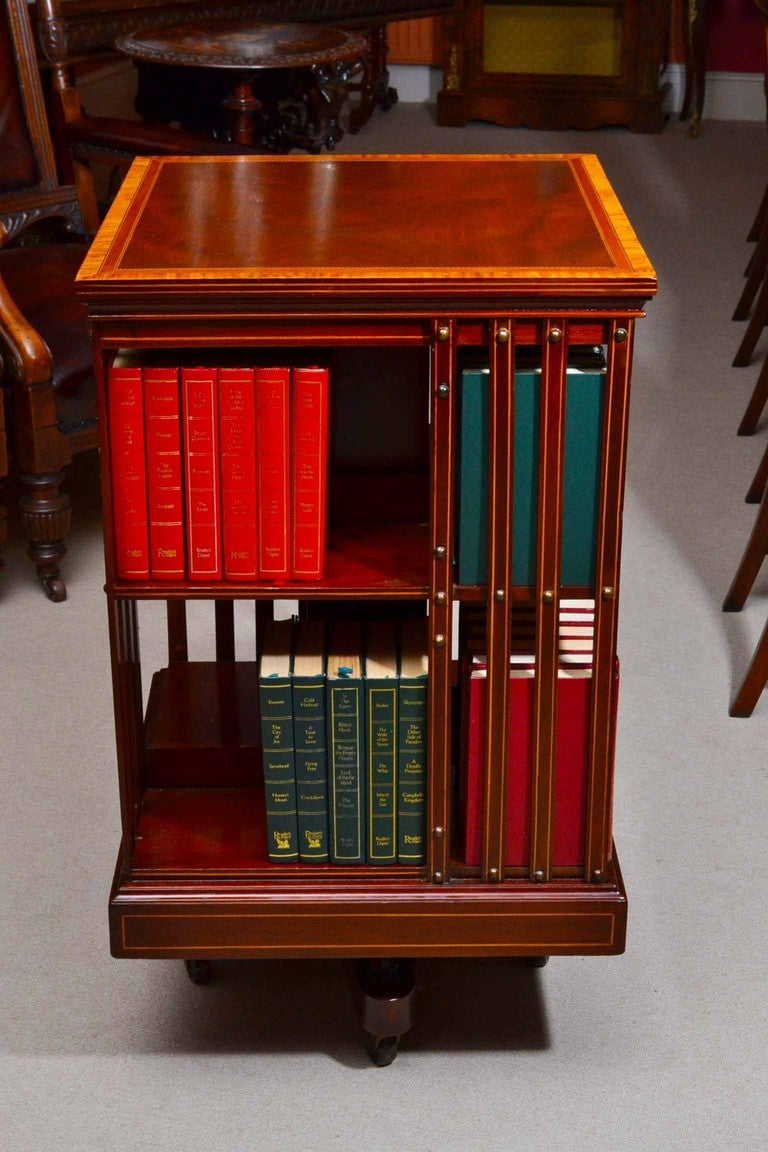 Antique Edwardian Revolving Bookcase c.1900
