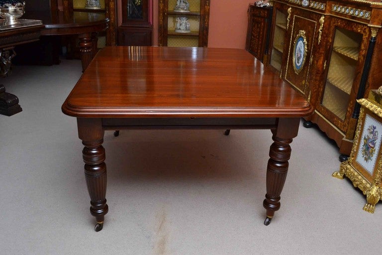 mahogany dining room table and 8 chairs