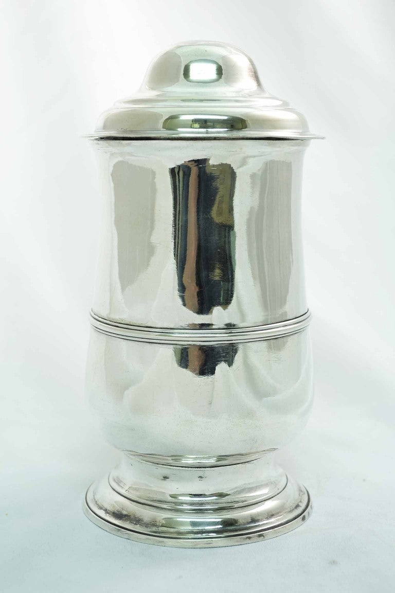 Antique Hester Bateman Silver Lidded Tankard 1784