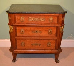 Antique French Commode Chest Marble Top Ormolu Mounts