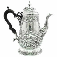Antique English George II Silver Coffee Pot 1753 