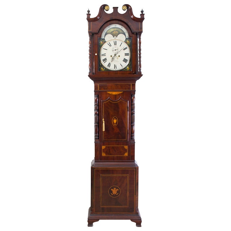 Antique Mahogany Longcase Clock by J Howden c.1800
