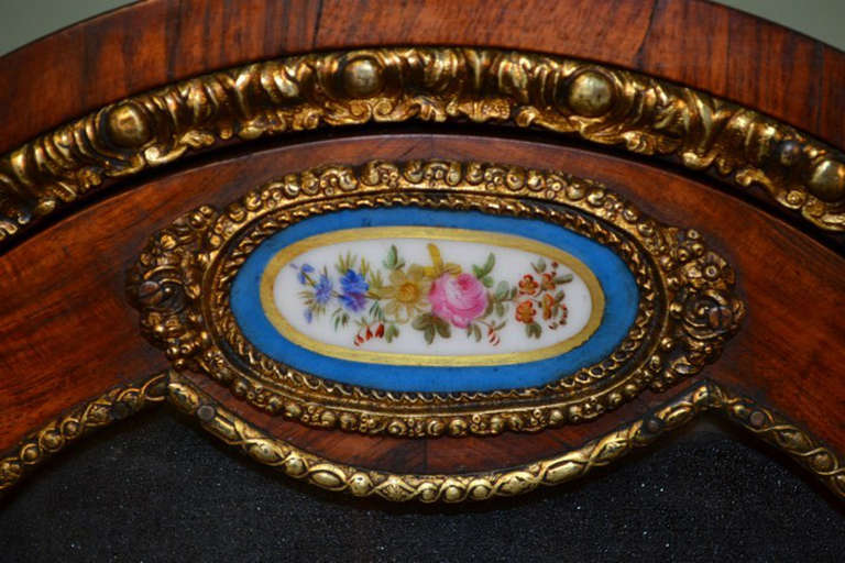 Antique Victorian Bonheur Du Jour Sevres Plaques circa 1860 3