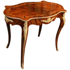 Antique Victorian Burr Walnut Writing Table Desk c.1860 