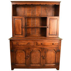 Used English Oak Dresser Cabinet circa 1900