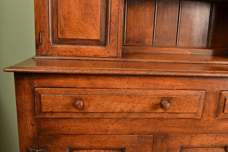 Antique English Oak Dresser Cabinet circa 1900 2