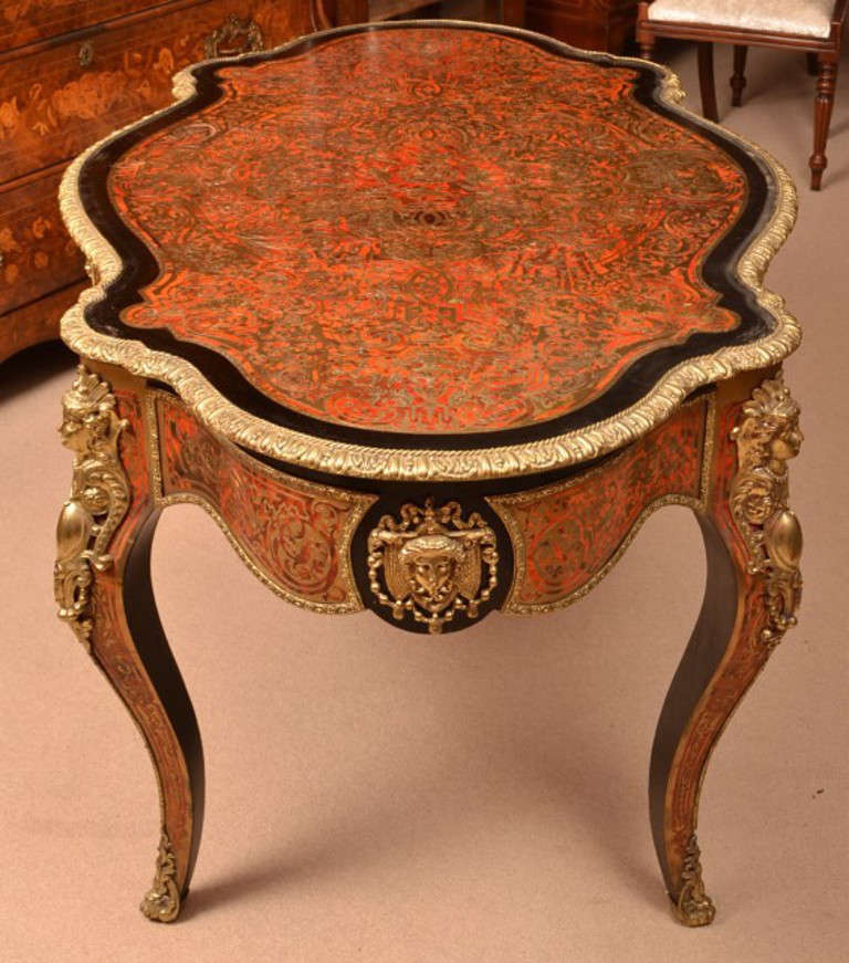 Antique French Boulle Centre Table / Bureau Plat ca. 1870 In Excellent Condition In London, GB