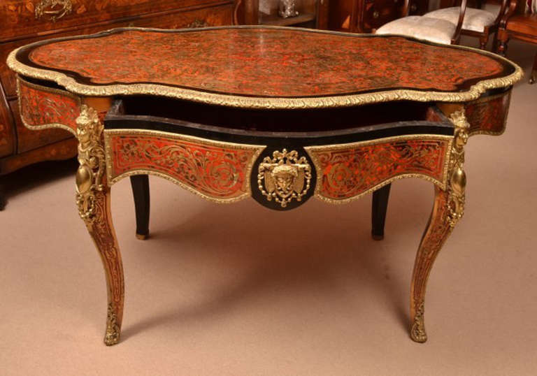 19th Century Antique French Boulle Centre Table / Bureau Plat ca. 1870