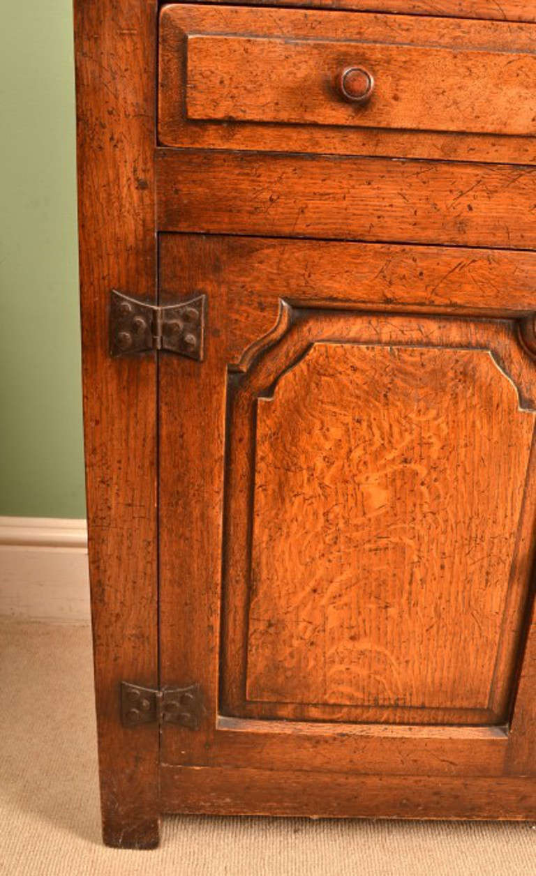 Antique English Oak Dresser Cabinet circa 1900 4