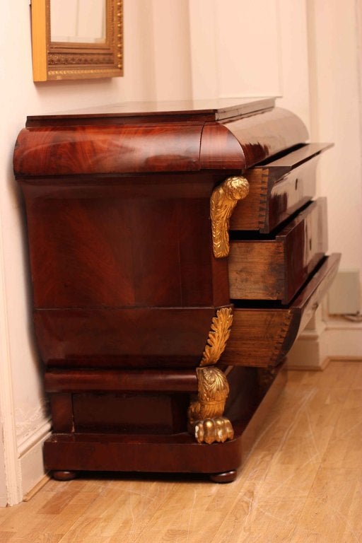 19th Century Viennese Empire Commode Chest Gilded 2