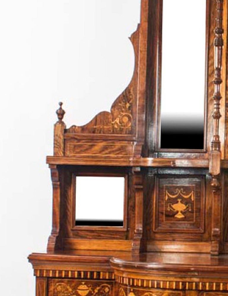 20th Century Antique Edwardian Rosewood Inlaid Cabinet, circa 1900