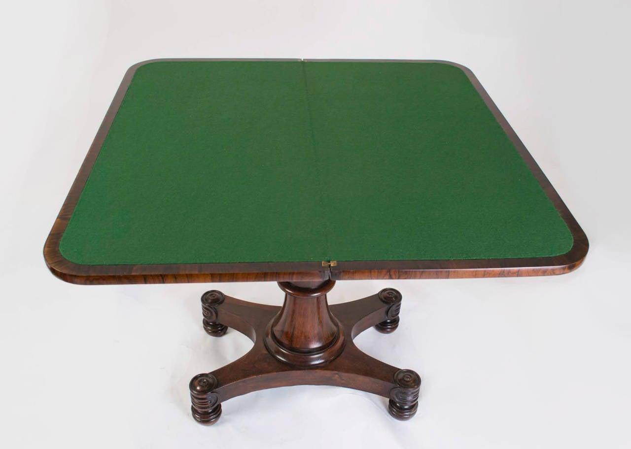 Antique William IV Rosewood Card Table, circa 1830 In Excellent Condition In London, GB