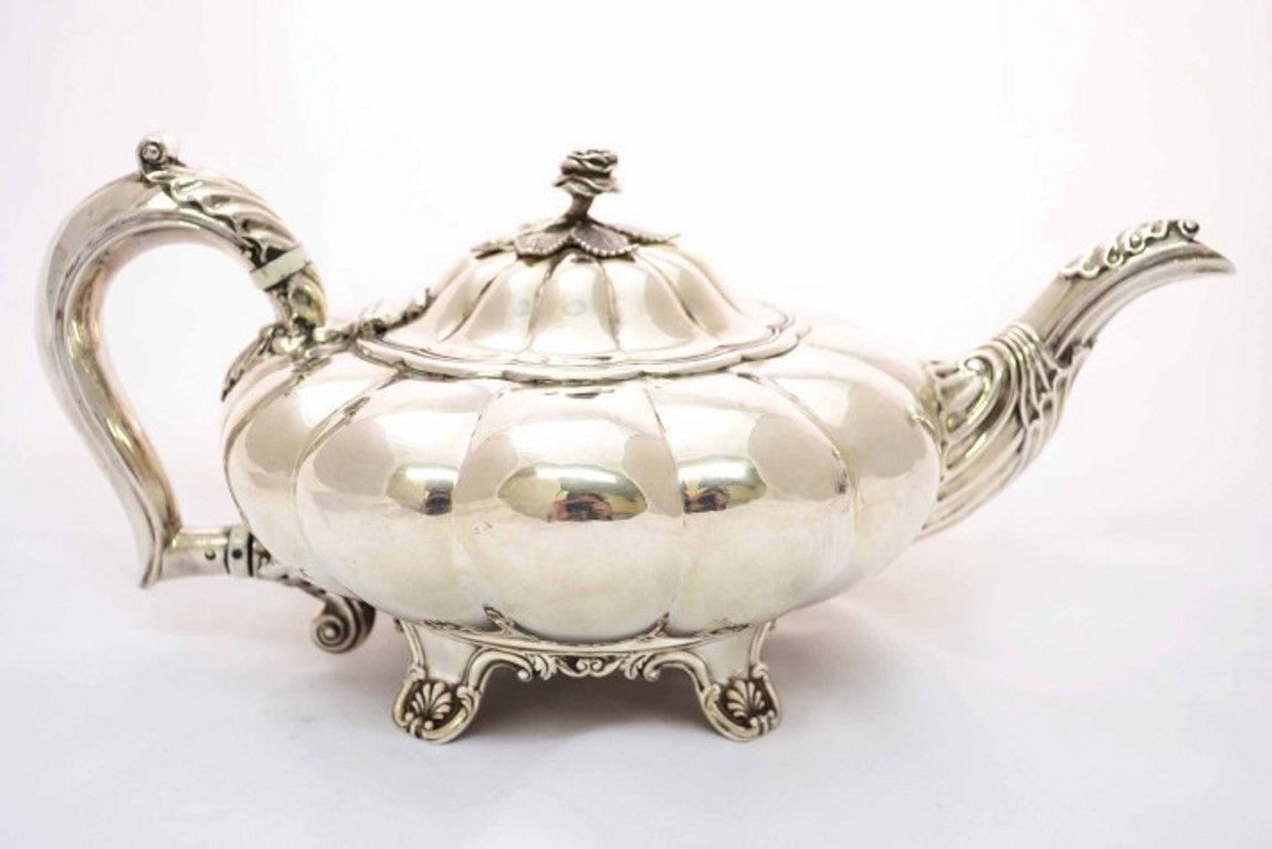 Antique George IV English Silver Teapot 1827