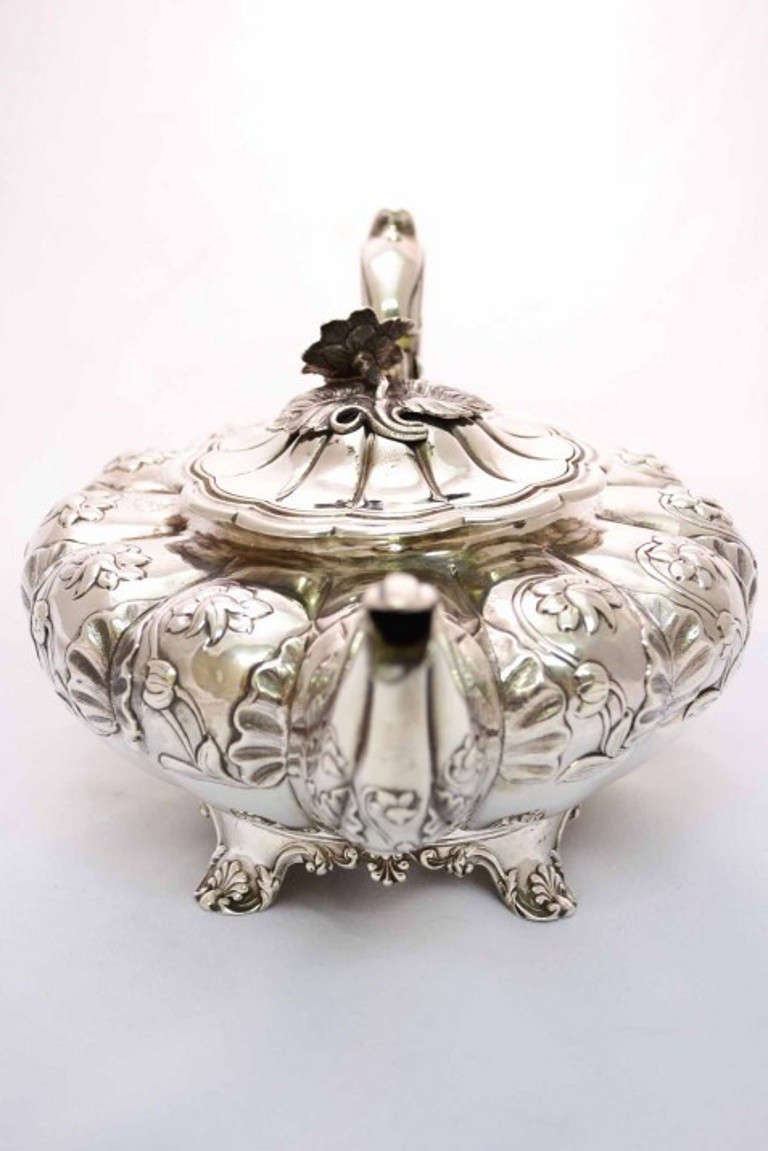 A wonderful sterling silver antique teapot with hallmarks for London 1835 and the makers mark of John James Keith.

It is beautifully made and there is no mistaking its unique quality and elegant design, which is sure to make it a treasured piece