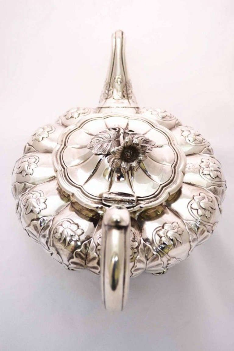 19th Century Antique Victorian Silver Teapot 1835 John James Keith 