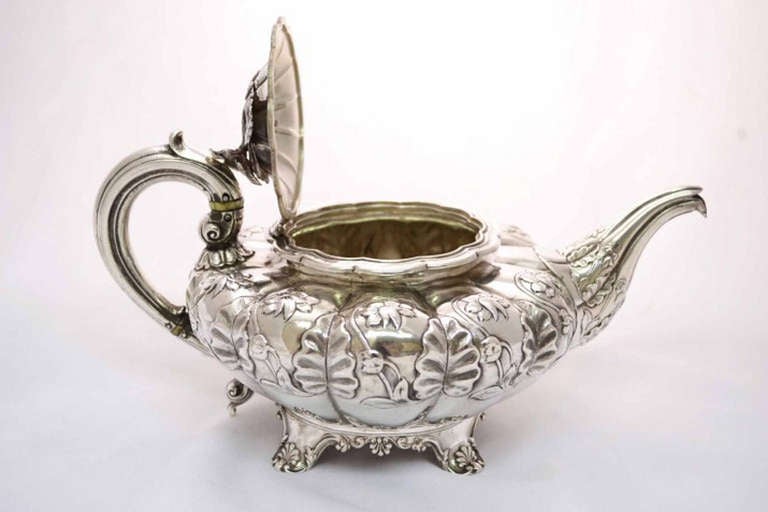 Antique Victorian Silver Teapot 1835 John James Keith  1
