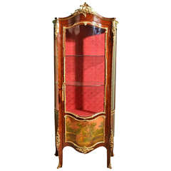 Vintage French Vernis Martin Display Cabinet circa 1900