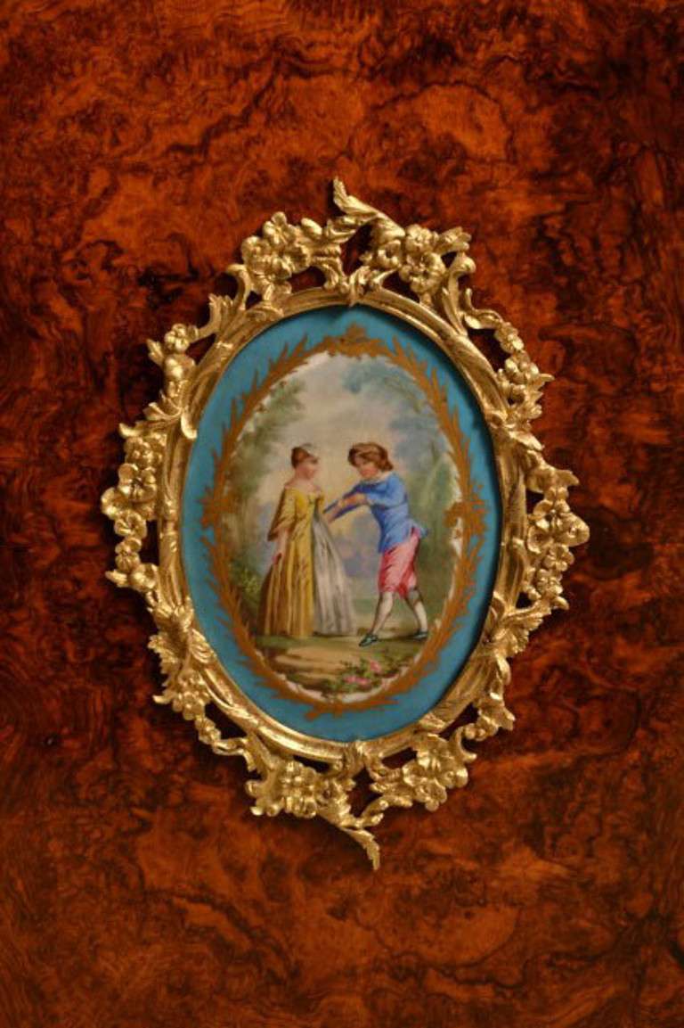 Antique Victorian Pier Cabinet Sevres Plaques circa 1860 In Excellent Condition In London, GB