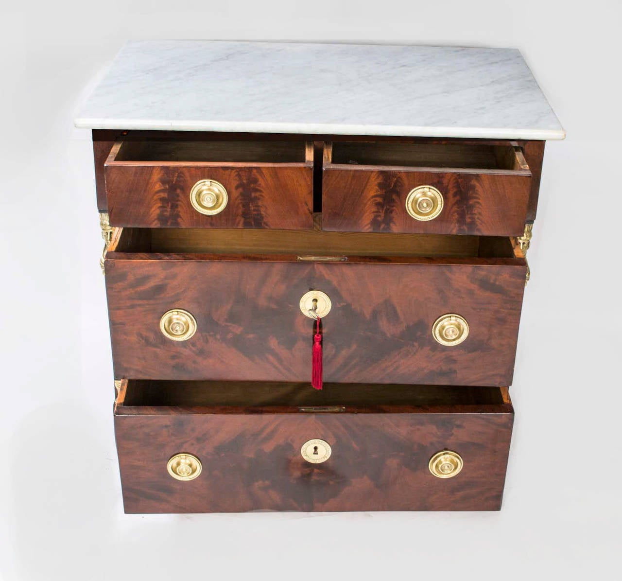 Antique French Empire Commode/ Chest Marble Top c.1820 In Excellent Condition In London, GB