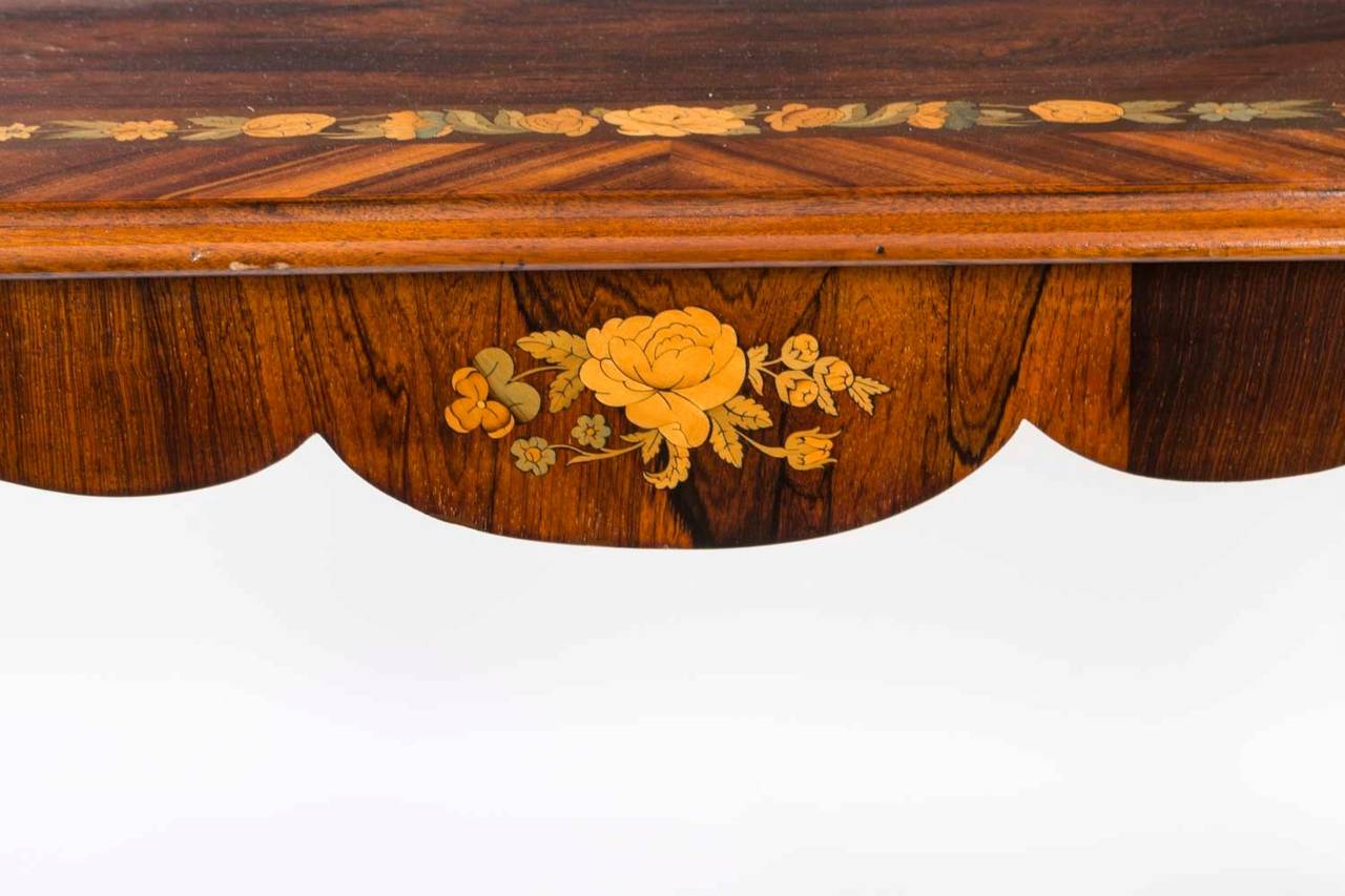 Antique Victorian Inlaid Marquetry Sofa Table c.1860 In Excellent Condition In London, GB