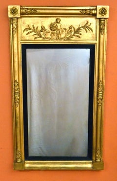 Antique Regency Pier Glass Mirror Gilded c.1820 