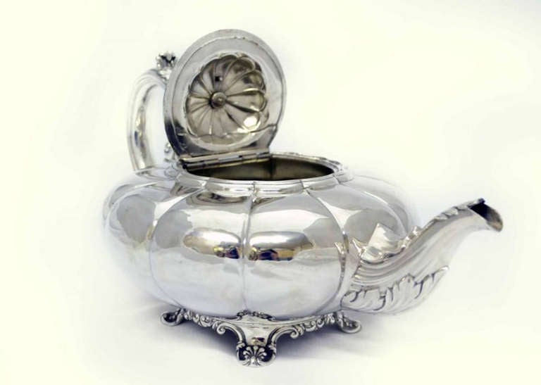 Antique Silver Tea Set Birmingham 1836 G.R. Collis  In Excellent Condition In London, GB