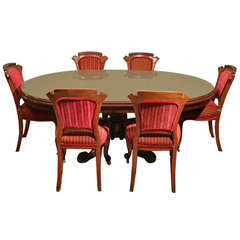 Used Victorian Extending Dining Table & Six Chairs