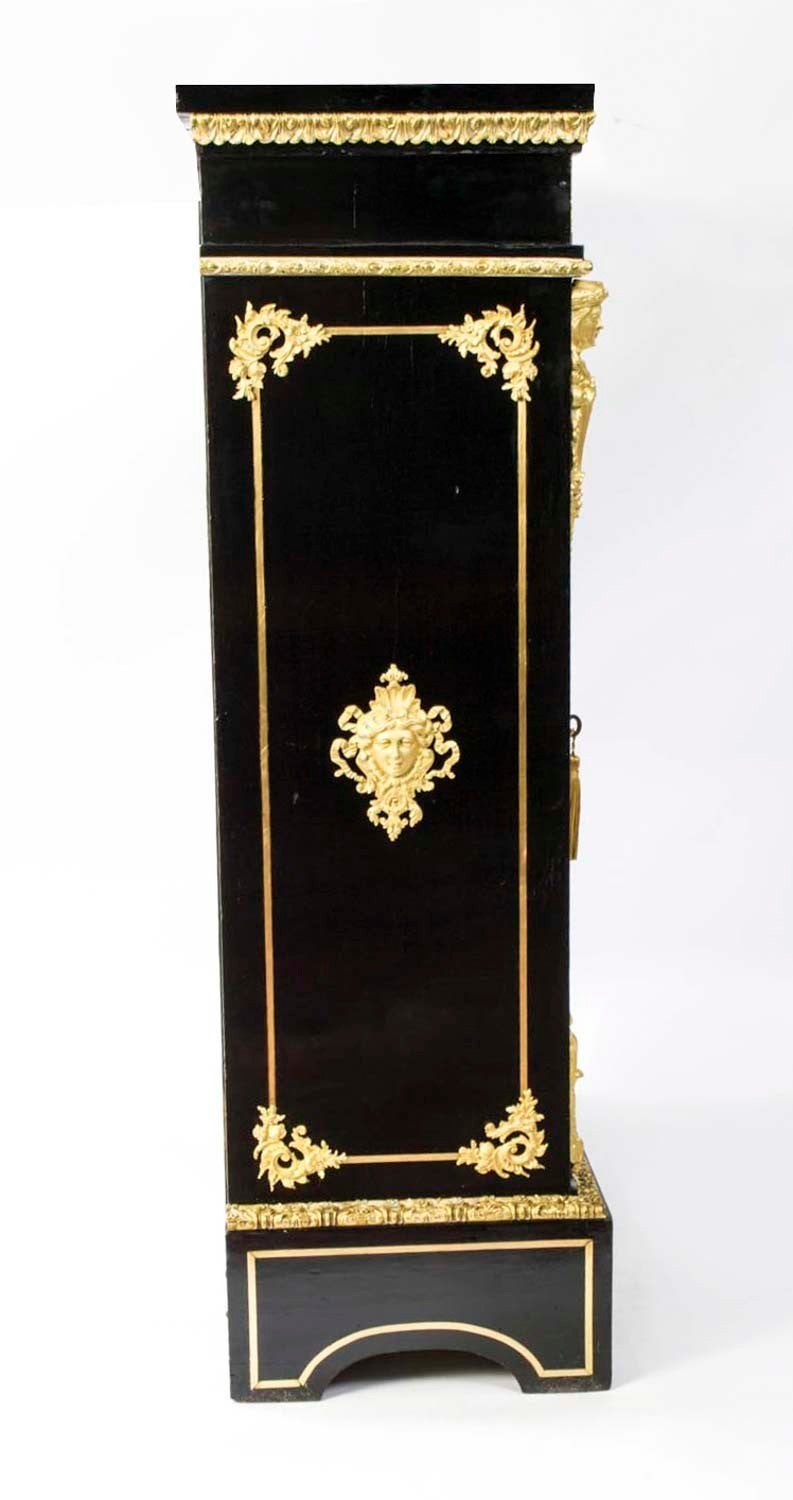 Antique Napoleon III Boulle Pier Cabinet, circa 1860 In Good Condition In London, GB