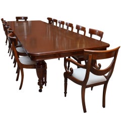 Antique Victorian Dining Table & 14 Chairs c.1880