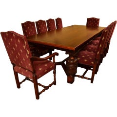 Harrods Oak Dining Room Suite Table & 10 Chairs with Sideboard
