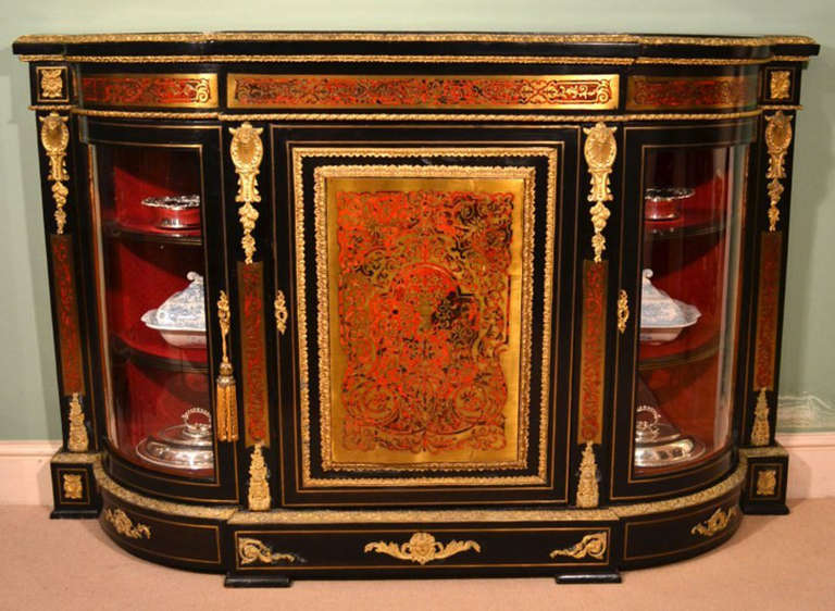 Antique Victorian Boulle Cabinet Credenza c.1870 In Excellent Condition In London, GB